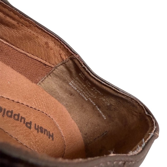 Hush Puppies Brown Loafers with Floral Embroidery - Picture 8 of 10